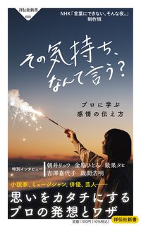 『その気持ち、なんて言う?』NHK「言葉にできない、そんな夜。」制作班/祥伝社新書の書影。夕暮れに手持ち花火をかざす人の写真