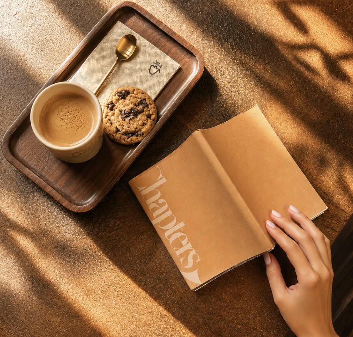 チャプターズの選書と、コーヒーとクッキー